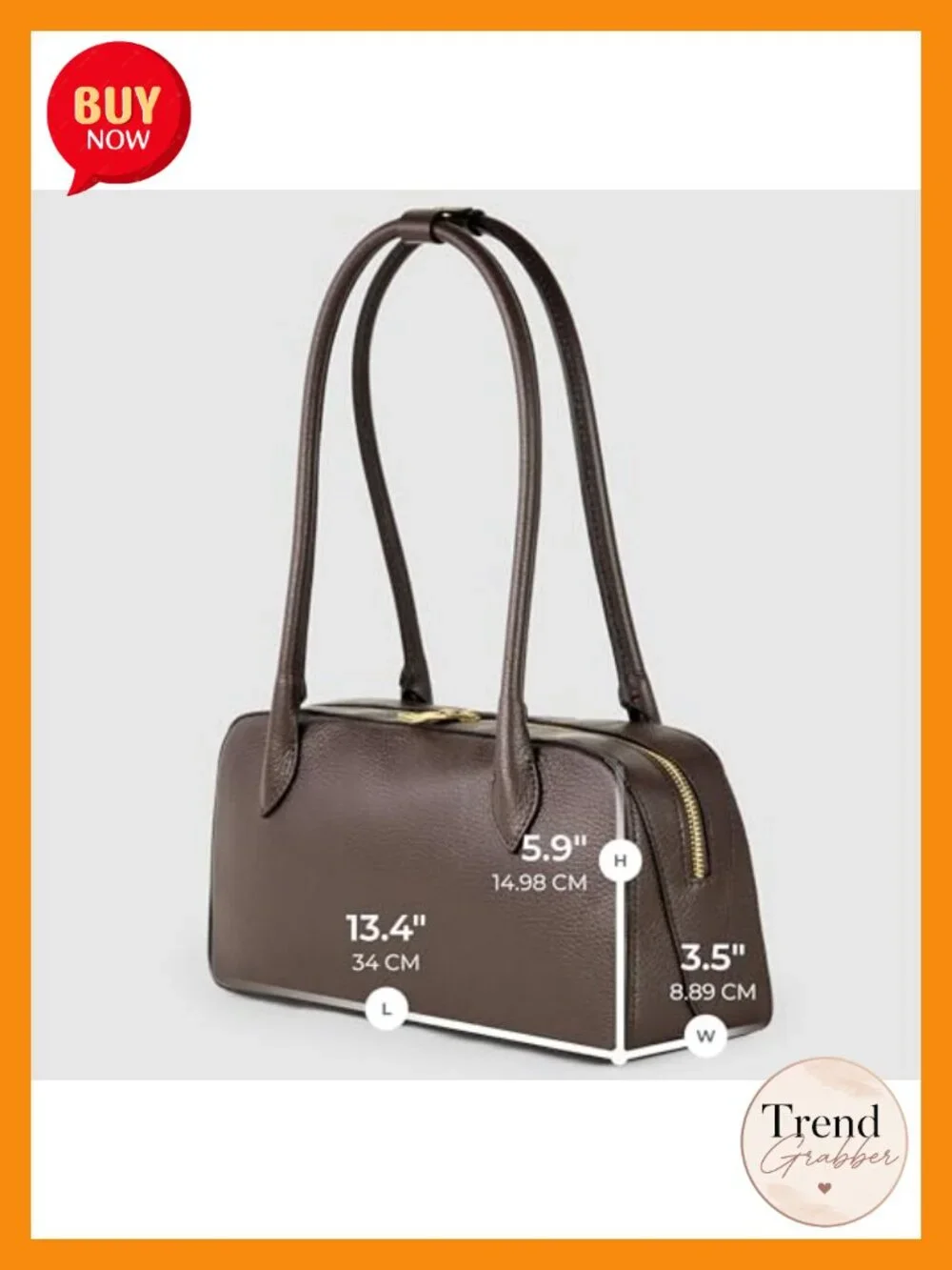 Genuine Calf Leather Satchel Shoulder Bag Top Handles